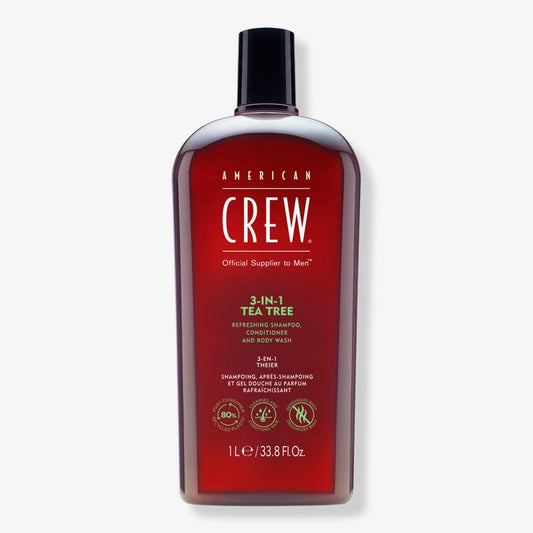 American Crew   3-in-1 Tea Tree Shampoo, Conditioner and Body Wash