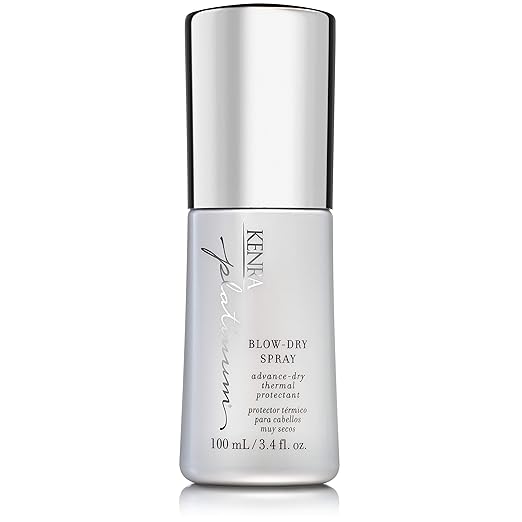 Kenra Platinum Blow-Dry Spray – Heat Protectant & Smoothing Spray for Frizz-Free, Shiny Hair (100mL / 3.4 fl. oz.)