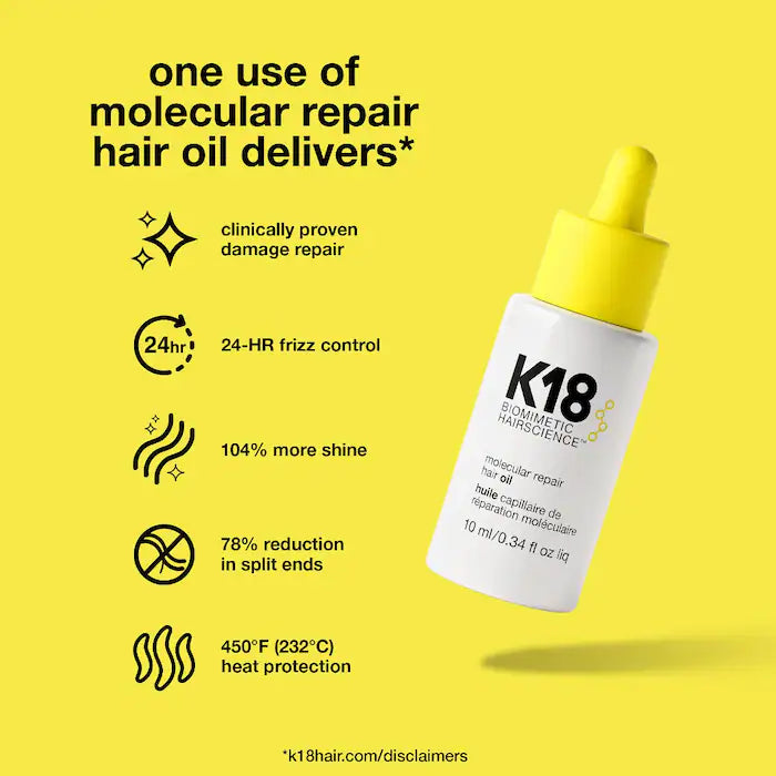 K18 Biomimetic Hairscience  Molecular Repair Hair Oil