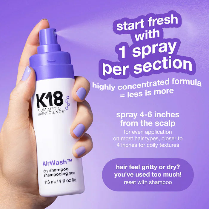 K18 Biomimetic Hairscience  AirWash™ Dry Shampoo
